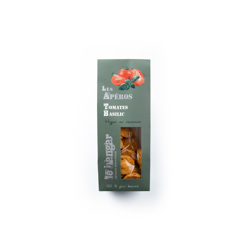 Sablés apéritif à la tomate et basilic