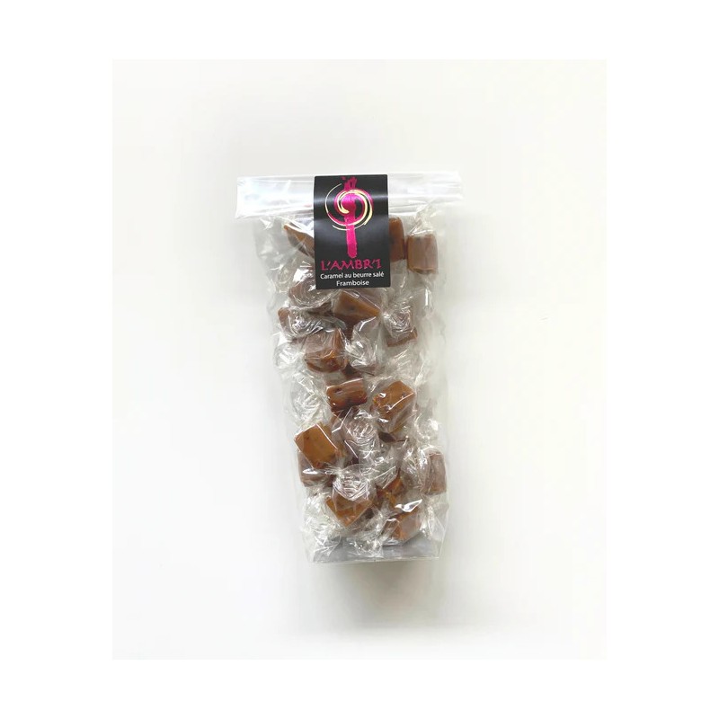 Bouchées caramel à la framboise