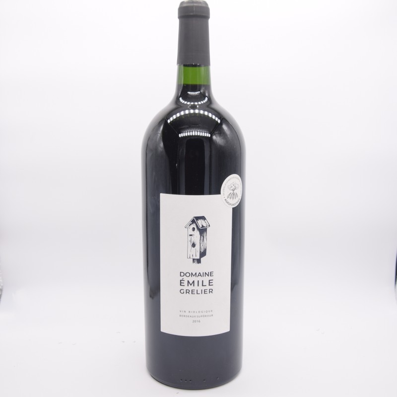 Magnum de vin rouge bio - Émile Grelier 2016
