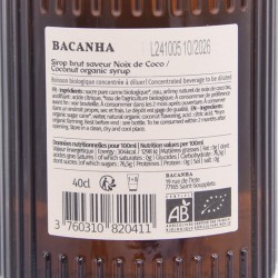 Sirop Noix de coco bio Bacanha