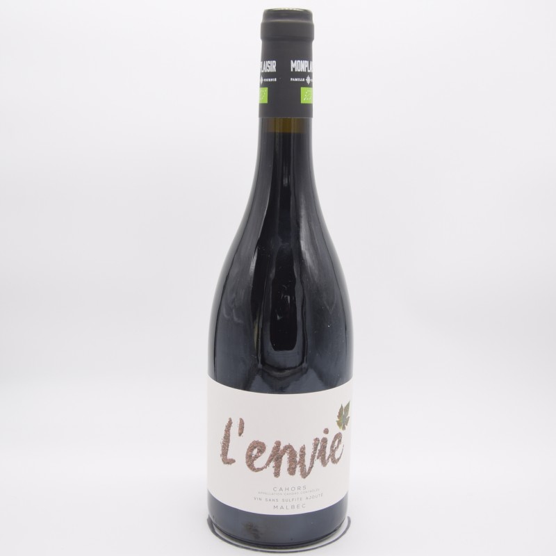 vin rouge - L’Envie Cahors bio sans sulfite