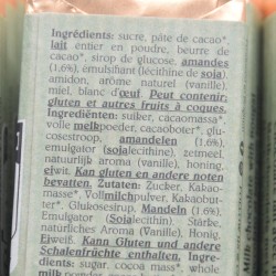 Barre chocolat lait fourré nougat