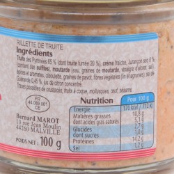 rillettes de poissons Truite fumée des Pyrénées