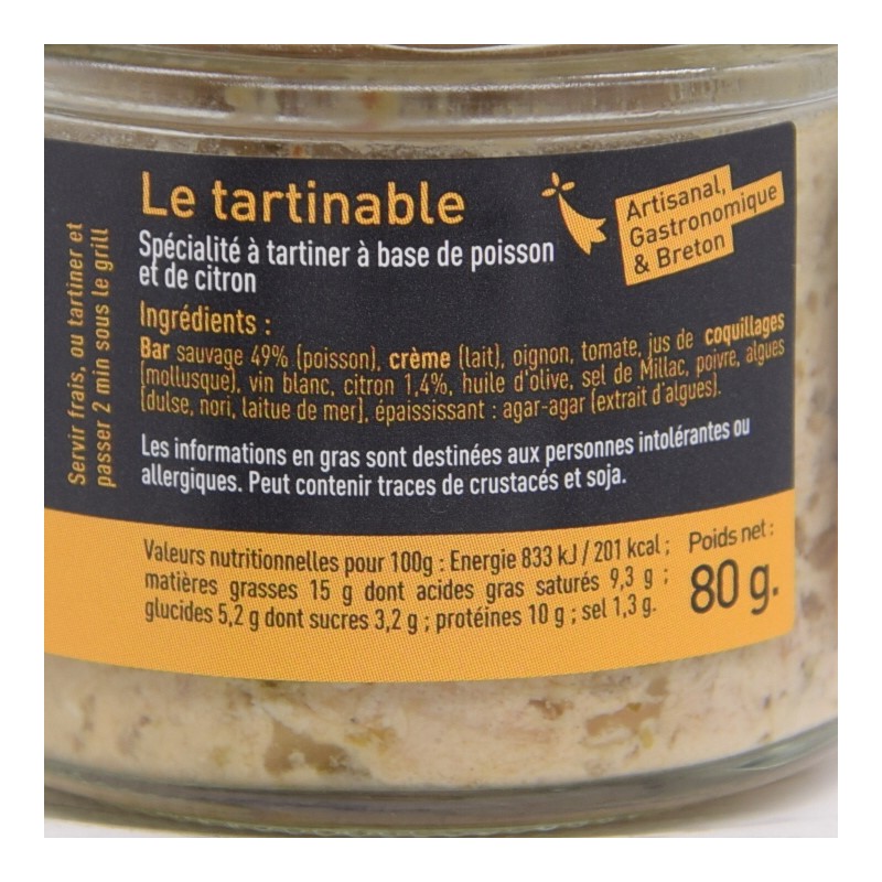 Rillettes Bar sauvage aux citrons rôtis