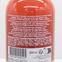 Vinaigre et poivron - piment d'Espelette 20cl