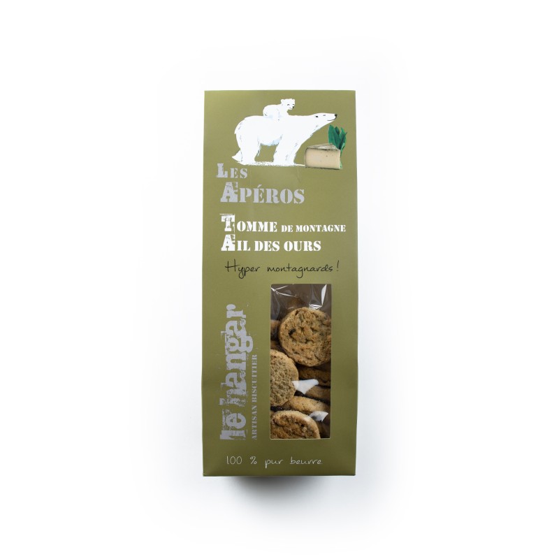 Sablés bretons à la tomme de montagne et ail des ours