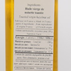 Huile de noisette vierge toastée 25cl