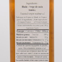 Huile vierge de noix toastée 25cl