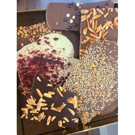 Chocolat à casser (noir lait et blanc)