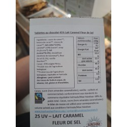 Tablette bio chocolat lait caramel fleur de sel