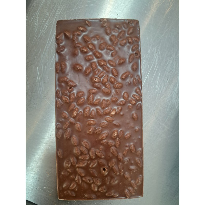Tablette bio de chocolat au lait riz soufflé