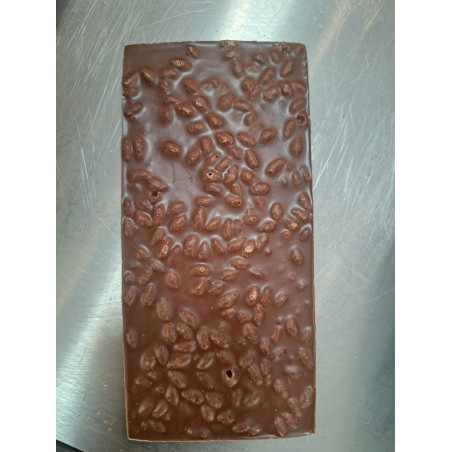 Tablette bio de chocolat au lait riz soufflé