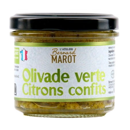Tartinade d'olives vertes et citrons confits