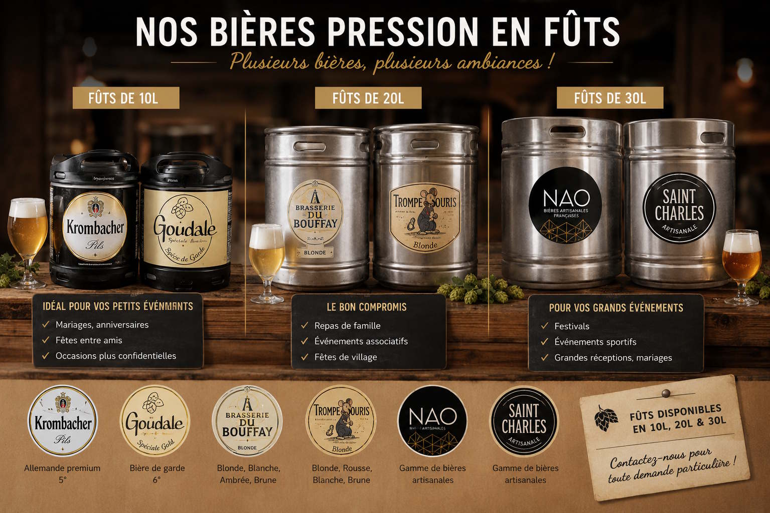 le choix entre plusieurs bières