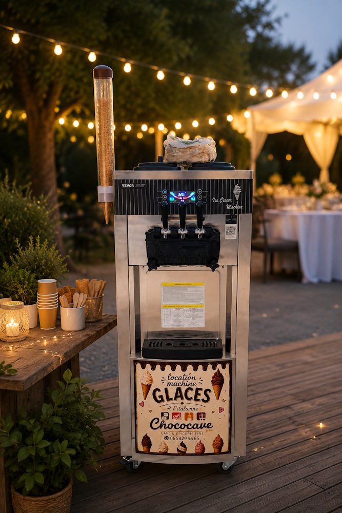 Machine à glace à l'italienne Chococave disponible à la location